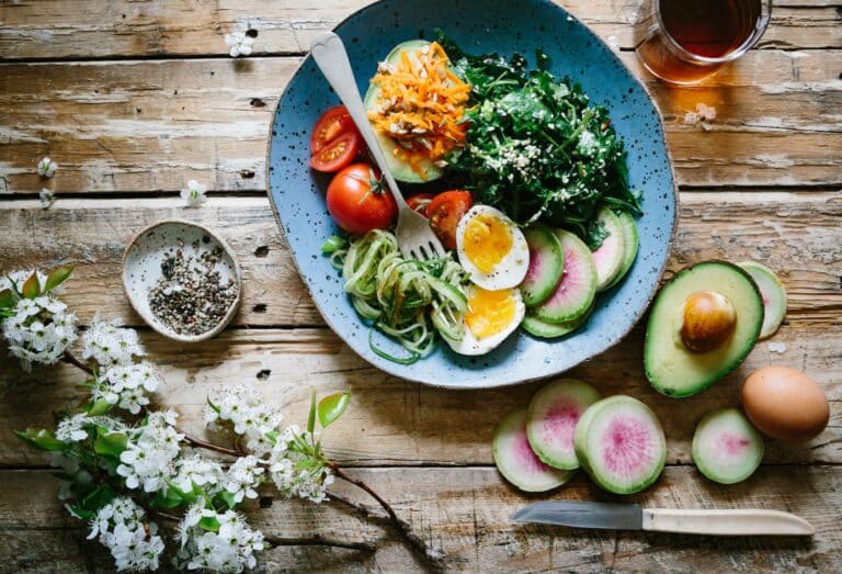 plate with healthy food